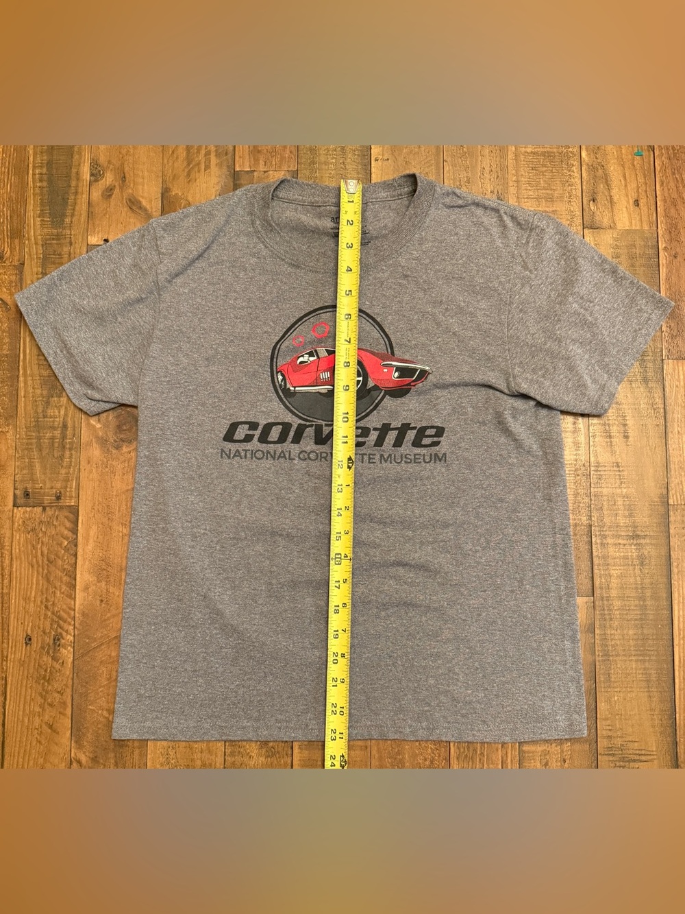 Corvette National Corvette Museum Graphic C3 T-Shirt Gray Youth Large - Picture 4 of 6